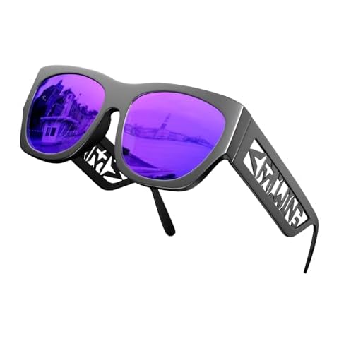 ROCKNIGHT HD Mirrored Purple Polarized Sunglasses Cover