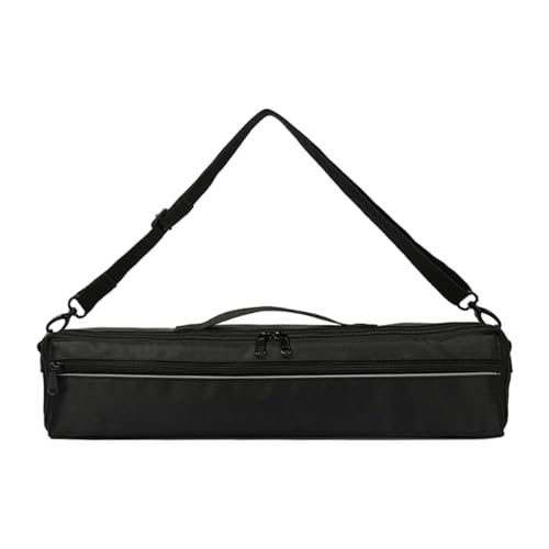Yunhgft Estojo Portátil para Flauta Transversal Furos, Capa Protetora Preta com Alça de Ombro E Acessórios.