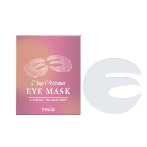 Parches Coreanos Forma E – 5 Pares Mascarilla de Hidrogel con Colágeno Profundo, Reduce Ojeras, Hinchazón y Líneas Finas, Reafirma e Hidrata – Suave para Piel Sensible