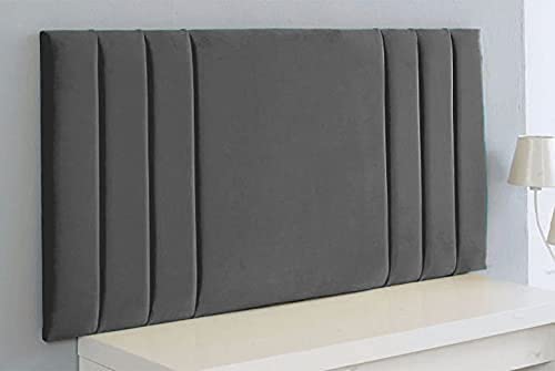 mm08enn 3 sidbar headboard in plush fabric in 30" height (teal plush, 3ft single headboard)