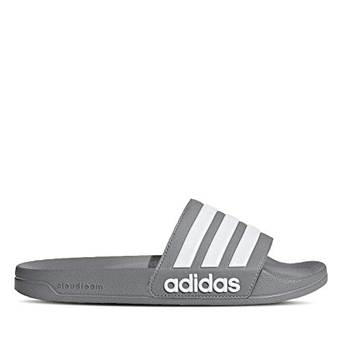 Image of adidas Women ADILETTE SHOWER Synthetic Swim Slide FTWWHT /GOLDMT /BOGOLD | LUT50