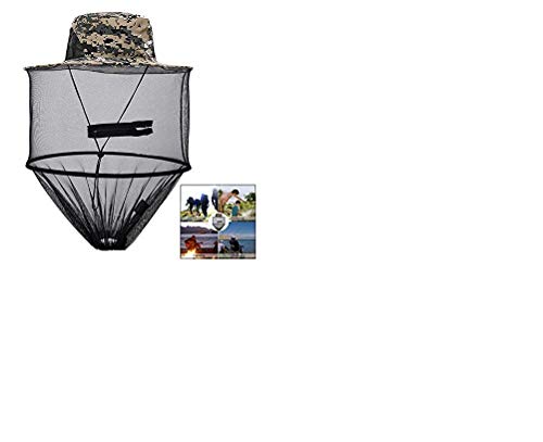 Preisvergleich Produktbild LHKJ Camouflage Anglerhut Moskitoschutz, Outdoor Kopfschutz und Gesichtschutz Netzhut