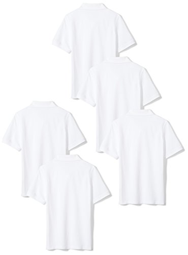 Image of Amazon Essentials Boys and Toddlers' School Uniform Short-Sleeve Pique Polo Shirts, Breathable Cotton, Button Closure