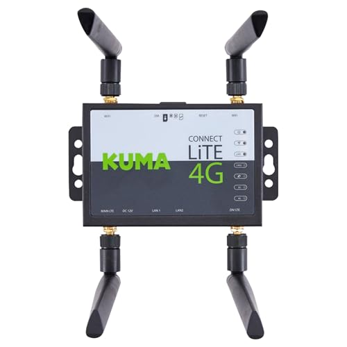 KUMA CONNECT LiTE 4G Router with SIM Slot - 150Mbps Portable WiFi Router for Home Garden Office Travel - UK/EU Network LTE Mobile Broadband - MiFi Wireless Internet Hotspot Box Kit - 12v DC + 240v AC