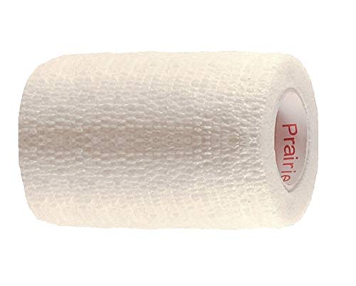 Image of 4 Inch Vet Wrap Tape Bulk (White) (Pack of 6) Self Adhesive Adherent Adhering Flex Bandage Grip Roll for Dog Cat Pet Horse