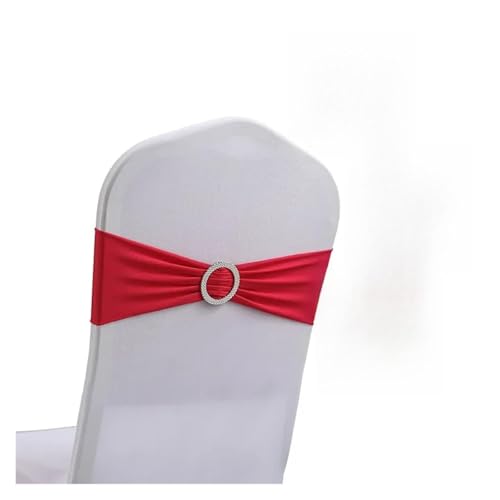 Stuhlschleifen,Stuhlschleife Hochzeit 10 Stück Stuhlschärpenbänder Stretch-Stuhlbänder Schleifen mit Schnallenschieber for Hochzeitsbankett-Partydekoration(1)