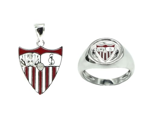 DJ CIUDAD DE JOYAS CONJUNTO OFICIAL PLATA SELLO Nº14 Y COLGANTE ESCUDO COLOR SFC