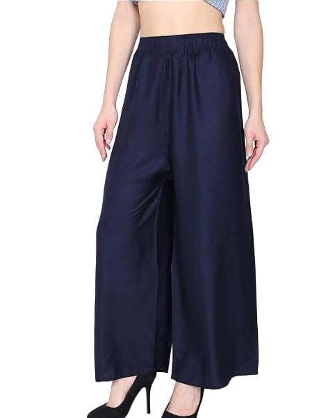 Image of Ultra Soft Premium Rayon Cotton Palazzo for Women and Girls, Regular Size, 15 Colours, Available in L, XL, 2XL, 3XL
