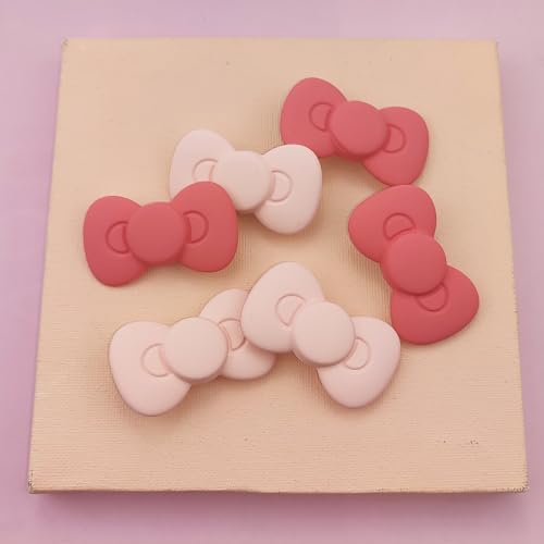 Pack de 6 pinzas para el cabello con lazo rosa miniatura 5