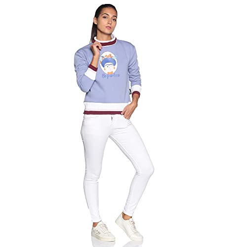 Image of Campus Sutra Cotton Women Crew Neck Sweatshirt