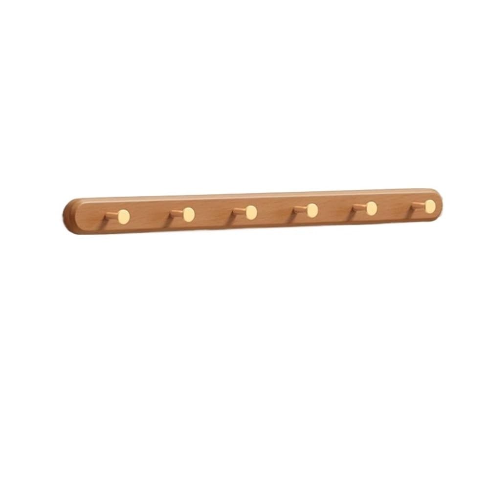YQINQIN83B Coat Hangers Solid Wood Brass Clothes Hook, Entrance Foyer Hanger, Hat, Wall Mounted, Door for Bedroom(Bruin,XL)