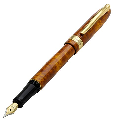Xezo Phantom Autumn Hand-Enameled 18K Gold Plated Serialized Medium Nib Fountain Pen. No Two Alike #TOP19