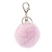 Toyvian Portachiavi Pom Pom Pendente Pompon Ciondolo Palla Pelo di Pelliccia Coniglio per Donna