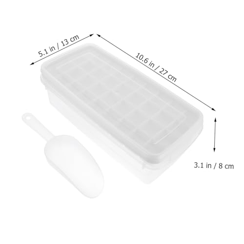 Molde para cubitos de hielo de silicona con tapa y base miniatura 2