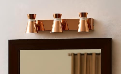 Image of FILLISKA 3 in 1 Double Wall spot /Picture /Display /Mirror Light with Adjustable Head and Colour Changing Function (3 Way RoseGold-397)