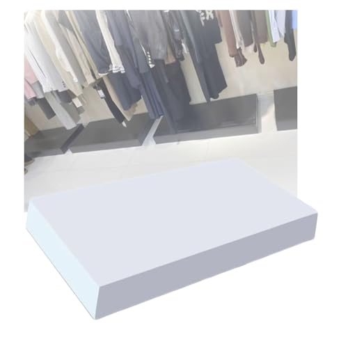 Supports carrés sur pied blanc 150x30x10 cm au design minimaliste épuré