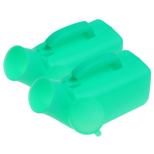 PACKOVE 2 Piezas botellas de orina para hombres masculino urinarios botella de orina portátil para hombres pis urinario hombres taza de orina para hombres el plastico Verde Color Aleatorio