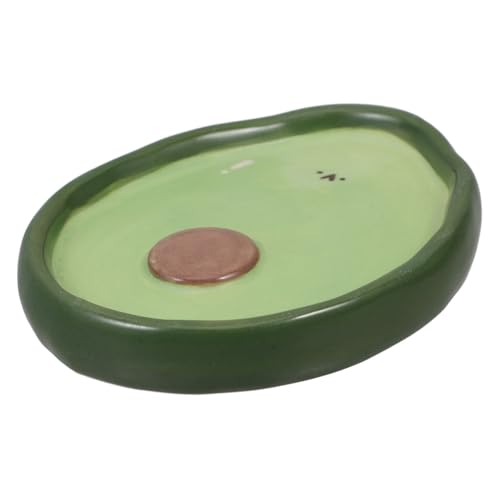 COLLBATH Avocado Shaped Ceramic Tray Cute Fruit Plate for Dipping Sauces Snack Dish Charming Appetizer Serving Platter for Cookies Candy More Kitchen Addition