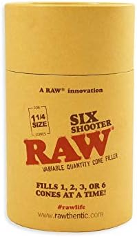 RAW Six Shooter for 1 1/4 Size - Cone Loader for 1,2,3 or 6 Cones | Easily Fill Pre Rolled Cones Rolling Papers Quickly No Expertise Required