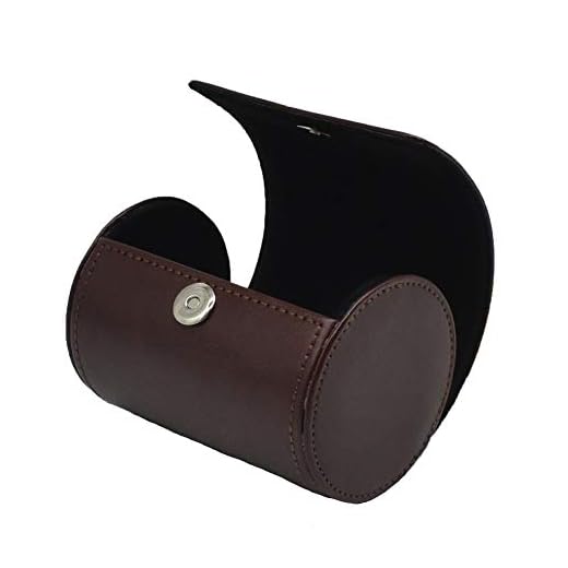 Men’s Tie Case Necktie Storage Box for Travel-Tie Travel Case Roll -Perfect Business Gift-Faux Leather Necktie Anti-Wrinkle Storage Case (Brown1)