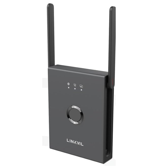 Linkvil W710D DECT IP Base Station front view with LED indicators and antennas
