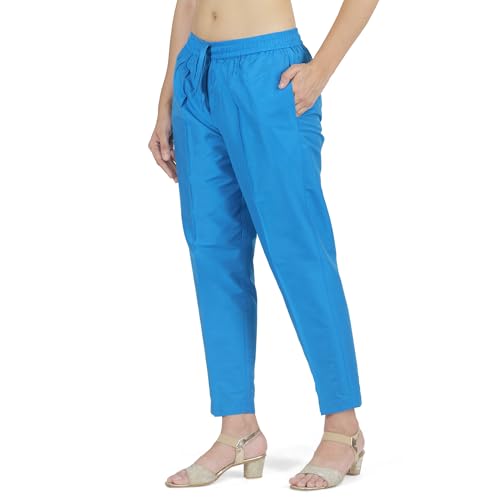 Image of Trouser Pants for Women,Stylish Trousers for Woman for Kurti Relaxed & Regular Straight fit Palazzo,Ethnic Bottom Formal Pants for Women Office wear Casual & Daily Use
