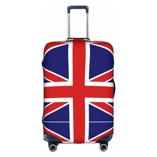 HDSKFNS Housse de valise imprimée drapeau anglais pour valises de 45,7 à 81,3 cm, Blanc, Large