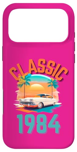 クラシック1984年、車、ヤシの木、夕日。 スマホケース iPhone 17 Pro Max 用