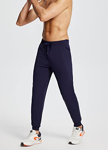 Baleaf Men's Running Joggers Pants Track Athletic Gym Quick Dry Tapered Leg Workout Golf Lightweight Soft With Zipper Pocket Navy Xxl #TOP2