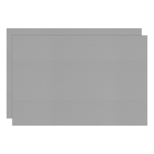 Image of M METERXITY 2-Pack Corrugated Plastic Sheets, 12 Inch x 18 Inch Waterproof Blank Corrugated Poster Board Yard Signs for Garage Sale /Office /Classroom /Party /Lawn Sign Road [3mm Thick, Gray]