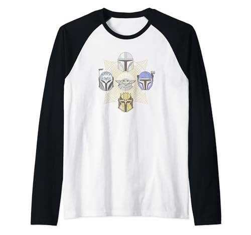 T-shirt baseball Grogu Star Wars t-shirt raglan imprimé géométrique pour homme