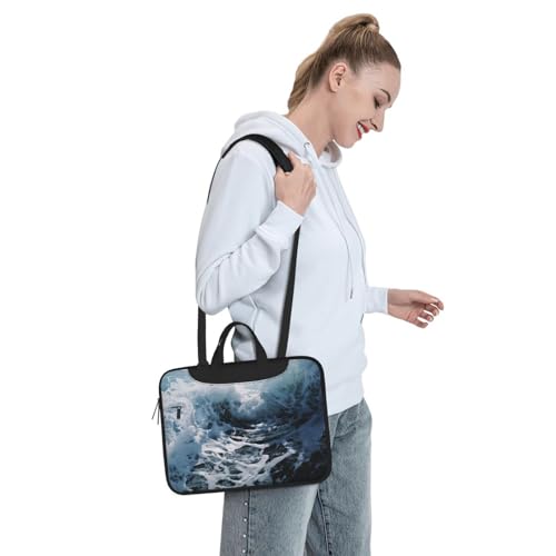 Bolso maletín para laptop unisex 14 pulgadas negro miniatura 3