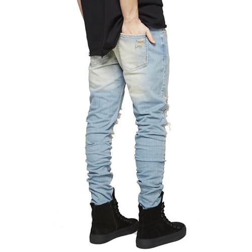 Men’s Black Jeans Slim Fit Ripped Distressed Denim Pants Casual Work Stretch Jeans for Men3