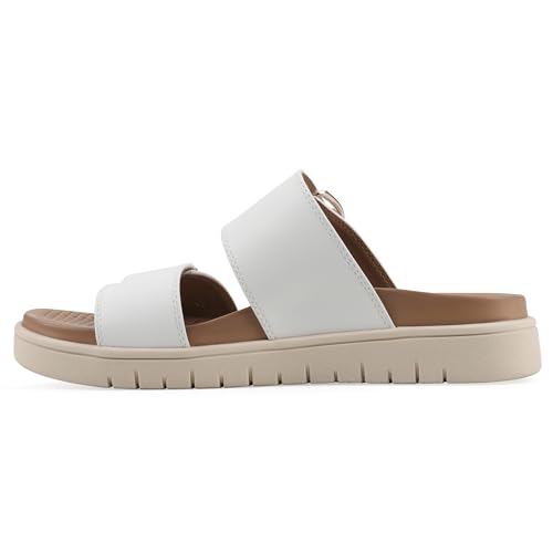 Sandalias acolchadas Fom Recovery Namaste en color blanco pulido suave talla 10 4