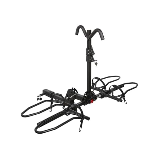 MEEVIZ Bike Rack Hitch with Lock, Platform 2-Bike Rack for Car SUV RV Camper Truck Trailer, Hitch Bike Rack for Fat Tire, Mountain Bikes, EBikes and EMTB, 180 lbs Capacity Bike Carrier for 2" Receiver