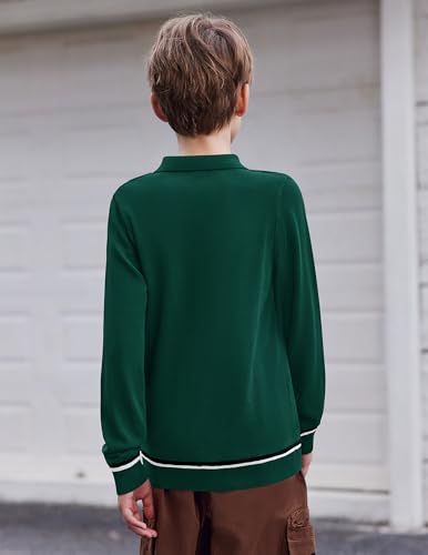 Arshiner Boys School Cardigan Sweater Long Sleeve Button Down Knit Shirts Fall Casual Vintage Shirt for Kids 5-13 Years3