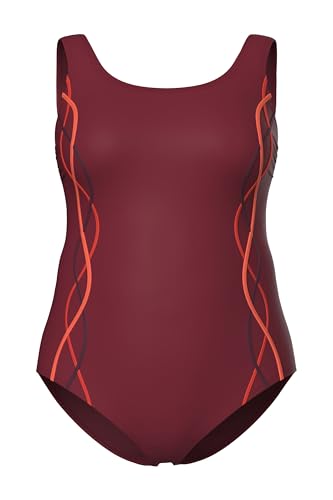 Maillot de bain une pièce décolleté rond pour vacances à la mer