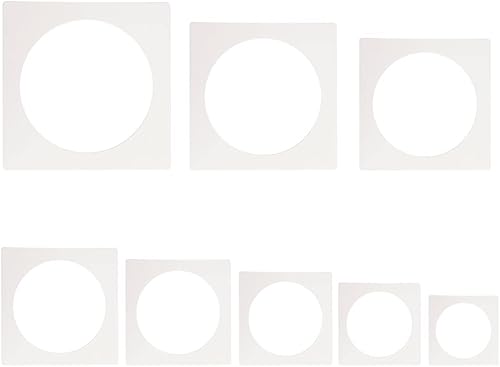 8 piezas de plantilla de círculo grande, plantillas de círculo de diferentes tamaños, plantilla de círculo, plantilla de plantilla de círculo,