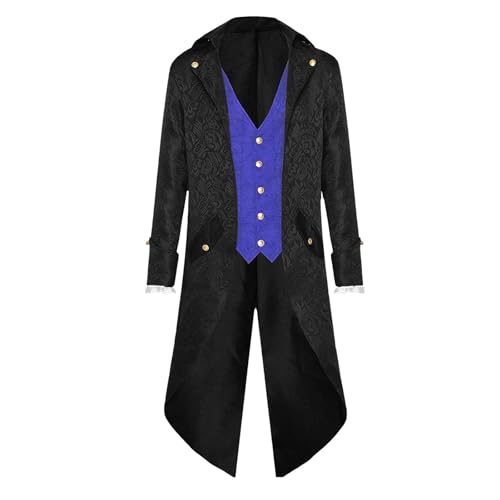 Tenue cérémoniale noire punk gothique et veste de costume médiéval