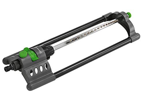 Dehner Viereckregner, für Flächenberegnung von ca. 270 m², 49.5 x 15.5 cm, Kunststoff/Aluminium, grau/hellgrün/silber