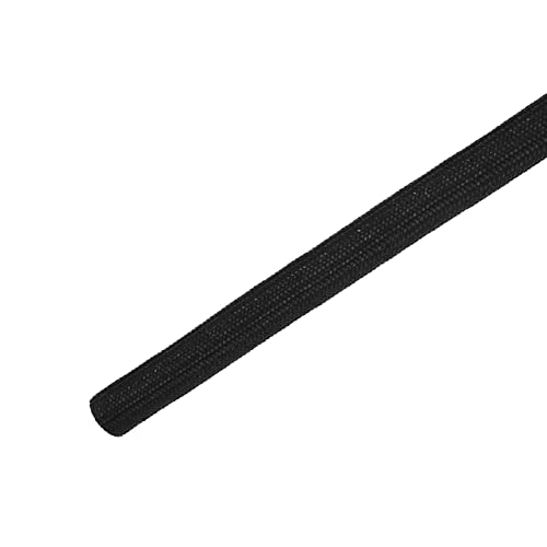 DMiotech 8mmx5m(16.4ft) Glasfaser Hülse Isolierung Klein Linen Stoff Schläuche für Draht Schützen mit Harz Schwarz