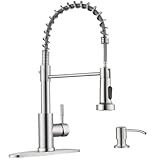 APPASO Kitchen Faucet with Soap Dispenser Brushed...
