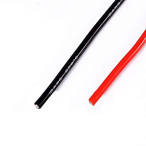 Cable eléctrico de silicona 12 AWG 5 m, hilo trenzado de cobre, alta resistencia térmica, duradero y flexible, ideal para modelismo RC y motores