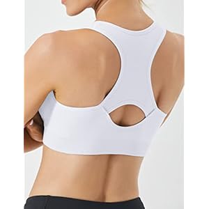 FITTIN Racerback Sports Bras for Women Padded Seamless Support Bra for Yoga Gym Workout Fitness
