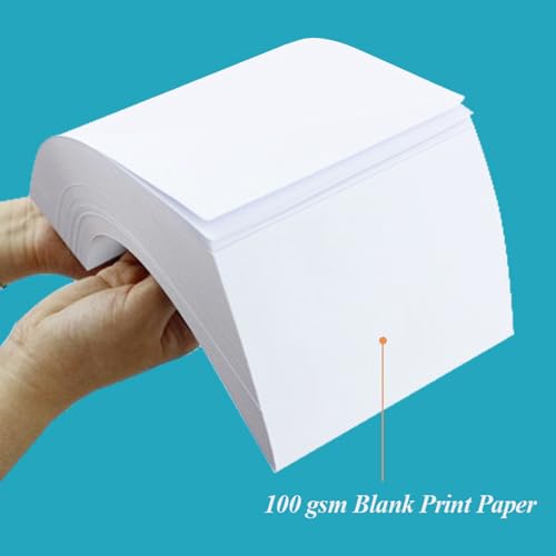 Image of 8.5 inch x 14 inch Blank Print Paper - 50Sheets /100Pages Blank Loose-Leaf Papers, Legal Size Printing in Office /Home /School, 100gsm Blank Paper
