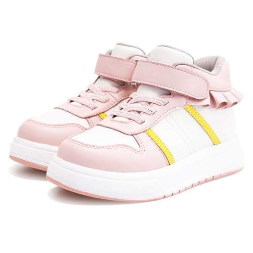 Toddlers Girls Orthopedic Shoes with Ankle and Arch Support,Fashion Thick Sole Sneakers with Skirt Decoration