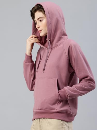 Image of ADBUCKS Women's Cotton Winter Jacket Sweatshirts Casual Drawstring Clothes Pullover Hoodie With Kangaroo Pocket Ii Womens Jacket Ii Winter Sweater Hoodie For Women & Girls
