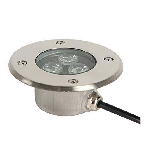 AMDHZ Spot LED Encastrable Exterieur IP68 Étanche Corps en Acier Inoxydable Utilisé pour Trottoir Extérieur, Terrasse, Jardin, Parc(lumière chaude 24V)