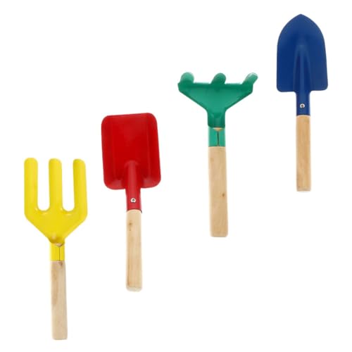 FOYTOKI 4Pcs Gardening Tool Shovel Rake Fork for Outdoor Play for Planting Flowers Vegetables