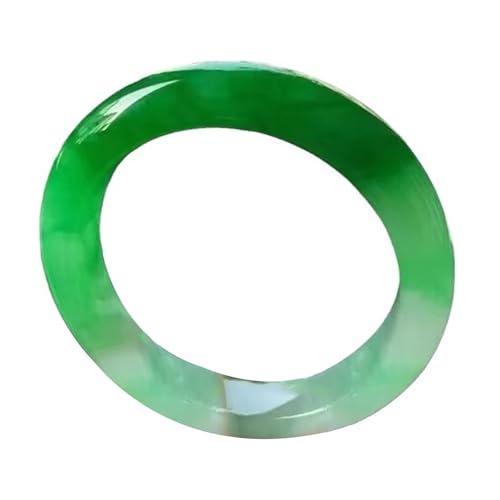 Bracelet en jade véritable fait à la main fleur flottante verte